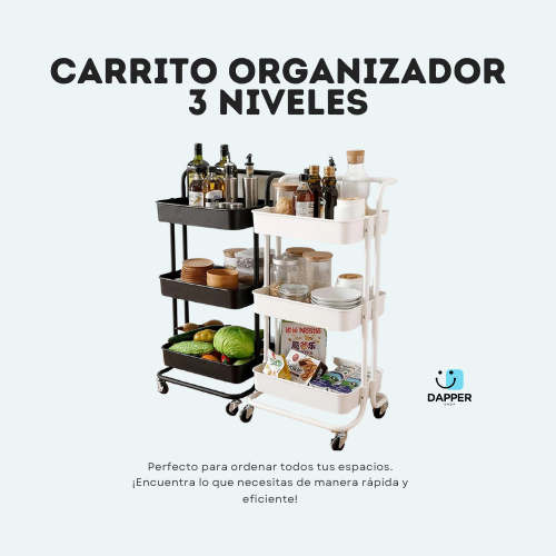 Carrito Organizador Multifuncional / 3 NIVELES