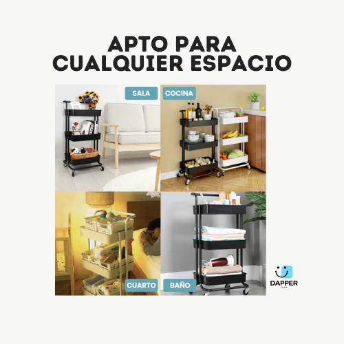 Carrito Organizador Multifuncional / 3 NIVELES
