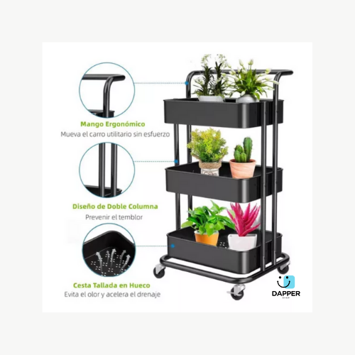 Carrito Organizador Multifuncional / 3 NIVELES