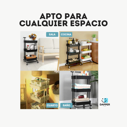 Carrito Organizador Multifuncional / 3 NIVELES